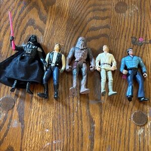 Star Wars Action Figures Set - Black, Brown, Tan, Blue